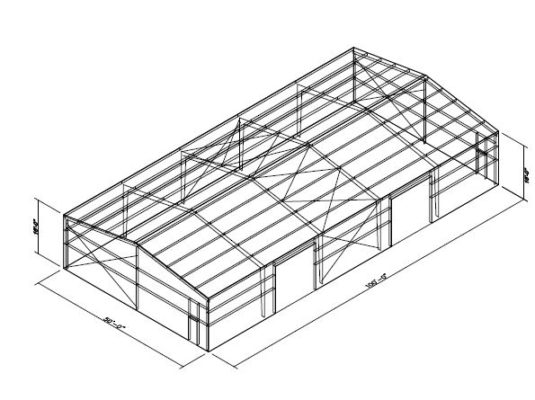 50x100 pre-engineered metal building for businesses