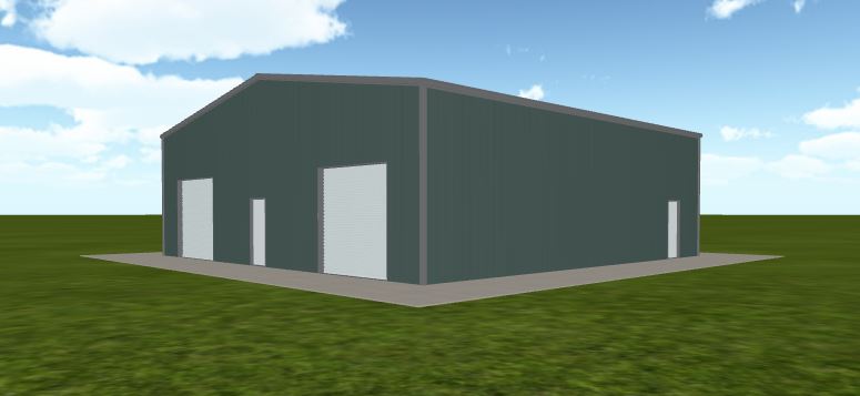 50 x 50 metal building design for residential and agricultural purposes