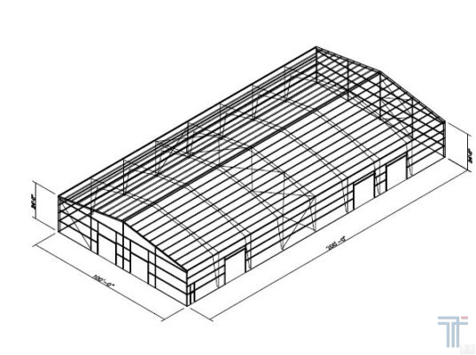 100x200 steel building structures for coastal steel structures a subsidiary of Titan Steel