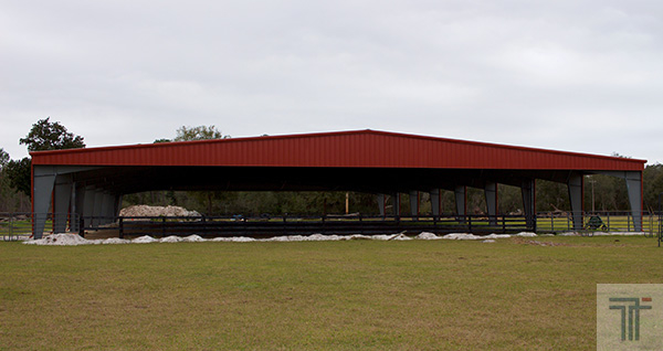 Steel riding arenas for dressage riding in Florida