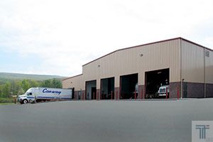 commercial steel building for a transportation company