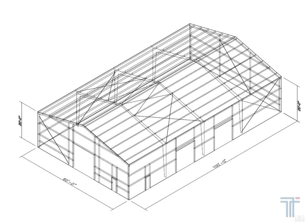 60x100 metal building kits are one of our more popular building kit sizes due to the flexibility of use