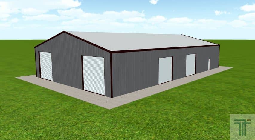 Customers find that our 80x100 metal building cost is more affordable then traditional means of construction