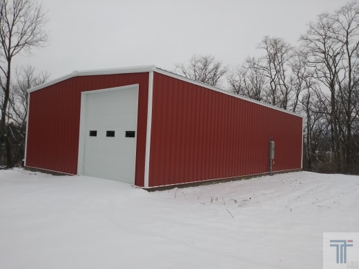 32x58x14 Metal Garage In Iowa
