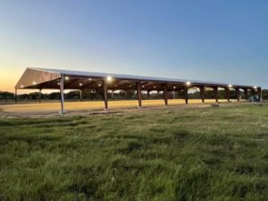steel riding arena in Texas